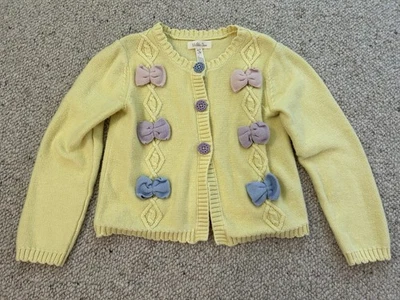Matilda Jane ~Lemon Meringue Cardigan ~Girls Enchanted Garden Bow Sweater Size 6 - Image 1 of 3