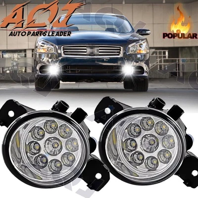 LED Fog Lights Front Bumper Driving Lamps 2x for Nissan Maxima 2007-2016 - Image 1 of 4