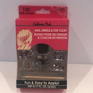 Nail Jewels & Top Coat California Nails Jewel Set 4 gioielli stile facili da applicare- - Foto 1 di 3