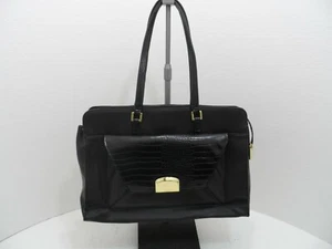 TUTILO Kunstleder schwarz gepolsterte Tragetasche Handtasche Laptop Karriere Reisen - Bild 1 von 11