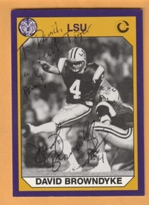 Tarjeta firmada por David Browndyke LSU Tigers 1990 AUTO Houston Texas 2Q - Imagen 1 de 2