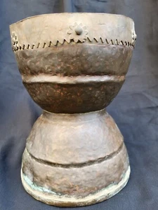 Antik Traditionell Indisch Messing Und Eisen Maserung Maßband Topf 4 Seer Ganga - Picture 1 of 5