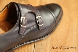 Joseph Cheaney Zapatos Monje Doble Cuero Azul Para Hombre UK 8 D US 9 EU 42 - Imagen 1 de 12
