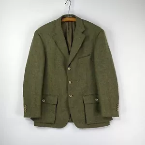 Hucklecote Tweed Jacket Mens 40R Green Check Norfolk Country Hunting Shooting - Picture 1 of 16