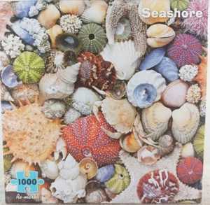 Seashore Seashells 1000 Piece Jigsaw Puzzle Remarks 19.25” x 26.625” with Poster - Picture 1 of 4