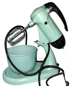 RARE! Vintage Working Tested Turquoise 50's Sunbeam Mixmaster With Bowl Rare :) - Picture 1 of 18
