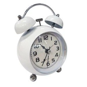 Extra Bell Backlight Loud Clock Vintage Alarm Twin Bedroom Battery Analogy Retro - Picture 1 of 22