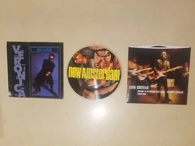 3 Elvis Costello Picture Disc Sleeve 7" Vinyl 45 Working Week New Amsterdam COOL - Image 1 of 2