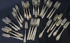 Antique Victorian Silverplate Large Ornate Dinner Fork Mixed 30+ Lot Flatware