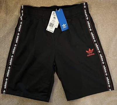 NWT Boys Adidas Originals Trefoil Lifestyle Shorts Black/Red IX1852 Size XL - Image 1 of 4