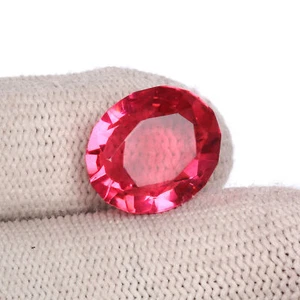 13 CT Oval Shape Lab Created Pink Color Tourmaline Gemstone For Insignia - Picture 1 of 5