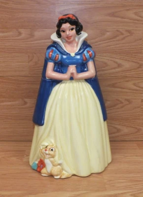 Tarro de galletas vintage de cerámica blanca como la nieve grande Treasure Craft Foto 1 de 4