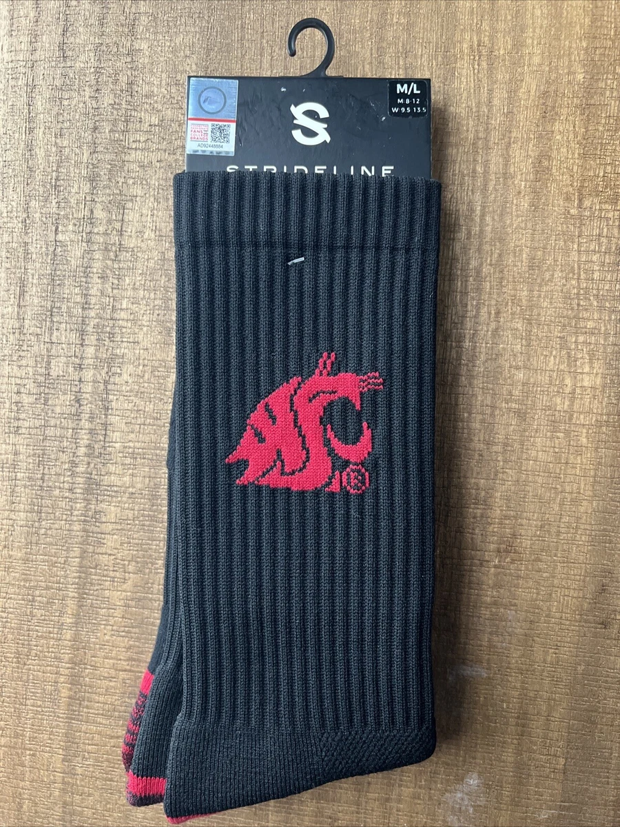 NCAA Washington State Cougars Striped Fuzzy Socks - One Size Fits Most, Red - View #4