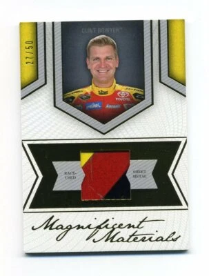 2013 Press Pass Fanfare Magnificent Materials Gold #CB Clint Bowyer /50 - Image 1 of 2