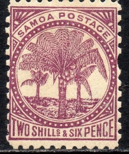 1895 Samoa Sg 64 2s6d lila (P11) postfrisch - Bild 1 von 2