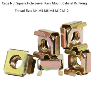 M4 M5 M6 M8 M10 M12 Käfigmuttern Stahl verzinkt für Rackschiene Käfigmutter - Bild 1 von 4