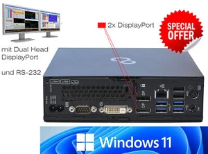 Mini Computer Q958 i3-8Gen 128GB SSD 8GB RAM D-Port RS-232 Windows 11 V649-DVDRW - Picture 1 of 6