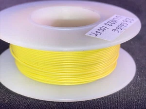 28 AWG Solid Kynar Wire UL1423  Yellow 100 ft  Spool - Picture 1 of 1