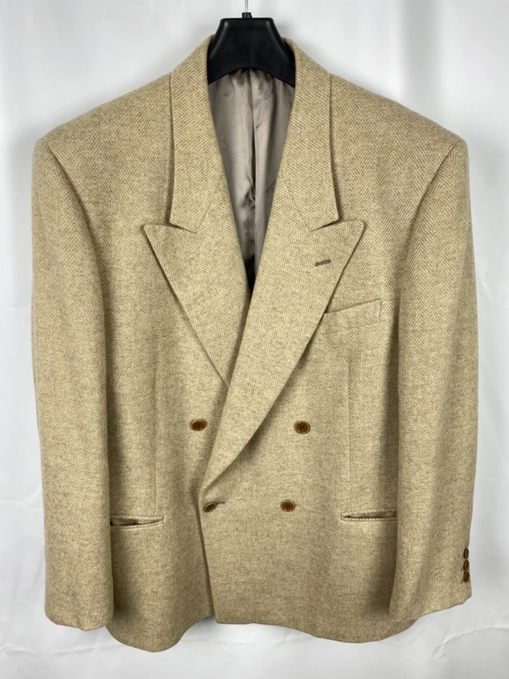 Valentino Uomo Herringbone Wool-Angora Blazer size 54 - Image 1 of 4