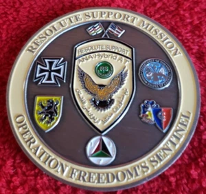US ARMY OPERATION FREEDOMS SENTINEL CHALLENGE COIN (USCG CHP US NAVY CHP - Picture 1 of 2