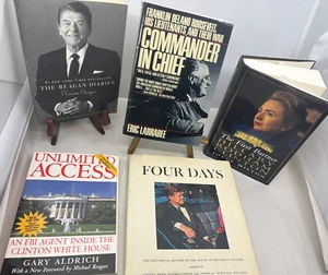 Lot of 5 Political President Books Roosevelt Kennedy Reagan Clintons Hard Cover - Bild 1 von 24