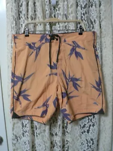 =COSTUME DA BAGNO Tommy Bahama relax uomo l (38x9) ARANCIO E BLU FLOREALE-FODERATO-4 TASCHE - Foto 1 di 14