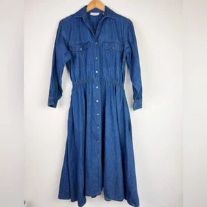 Liz Claiborne Vintage Denim A-Line Dress - Picture 1 of 10