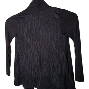 Ariat Women's S Small Oversized Long Sleeve Lace Back Cardigan Black Sweater - Picture 1 of 7