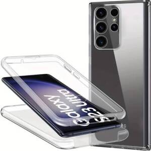 360 Case For Galaxy S24 Ultra,S23,S22,S21, Slim Clear Gel Cover Screen Protector