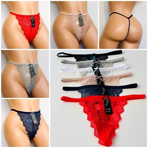 6-12 Women Lace Thongs G-string Brief Lingerie Underwear Panties T-Back 21 S-4XL - Picture 1 of 12