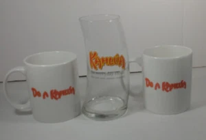 "Do A Kahlua" Coffee Mugs-Set of 2 Cups plus 1 Kahlua  Glass. Preowned - Picture 1 of 5