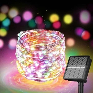 Solar String Lights Outdoor, Total 72FT 200 LED Solar Warm White, Multicolored - Picture 1 of 23