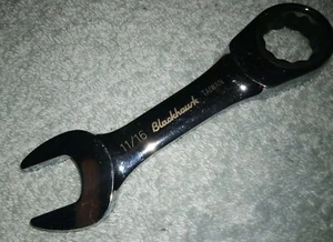Blackhawk 11/16" 12 Point Reversible Ratcheting Stubby Combination Wrench - Picture 1 of 2