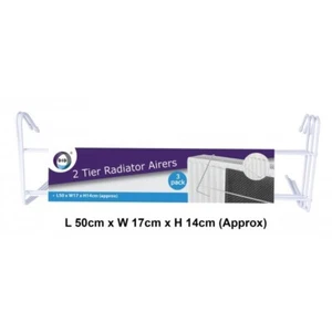 Deluxe 3 Pack - 2 Livelli Radiatore Airer Stendibiancheria Stendibiancheria Binario Asciugamano Interno - Foto 1 di 1
