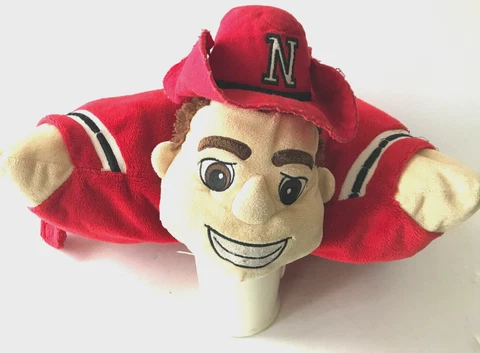 Nebraska Cornhuskers Herbie Husker Mascot Pillow Pets Large size- 18" Cover
