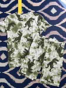 SZ 10yrs 🌱ORGANIC🌱 Gap Kids | Green Dino PJ Set - +Loving Kindness Everyday - Picture 1 of 11