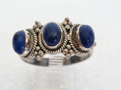 ANILLO Triple Cabujón Marca DP DOUG PAULUS Lapislázuli Plata Esterlina Talla 11 Foto 1 de 4