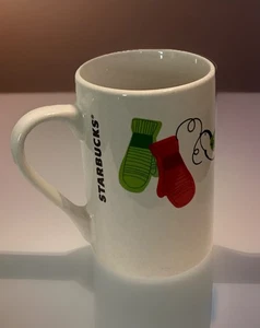 STARBUCKS Coffee Mug 2011 Bird With Mittens 10oz White - Picture 1 of 8