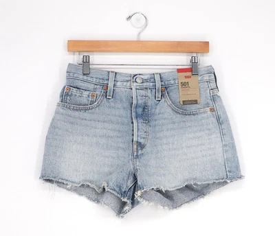 NWT LEVI'S 501 Shorts High Rise No Stretch Denim Jean Cotton Size 27 - Image 1 of 4