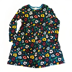 Abito Hanna Andersson taglia 12 Elizabeth Play blu navy stampa multi floreale manica lunga - Foto 1 di 5