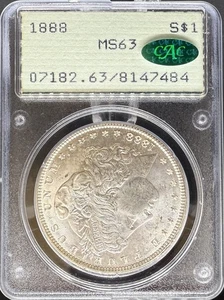 1888 Morgan Dollar MS63 PCGS CAC Rattler (#PA8147484) - Picture 1 of 2
