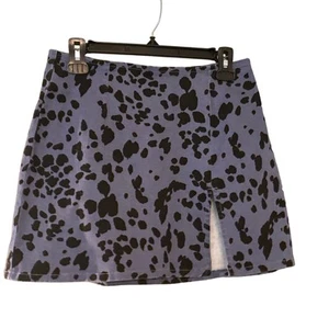 Urban Outfitters BDG Purple Cow Print Mini Skirt Womans Medium - Picture 1 of 8