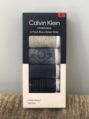 Calvin Klein Underwear 6 Pack Boys Boxer Brief M-XL - Image 1 of 4