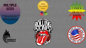 ROLLING STONES Vinyl Decal Laptop Phone Music Band Large Bumper Sticker NEW - Picture 1 of 10