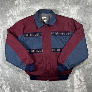 Vintage Express Rider Blanket Lined Aztec Jacket Mens Large Heavyweight Red - Picture 1 of 10