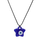 Devil's Evil Eye Pendant Necklace For Women Men Star Heart Round Blue Glass