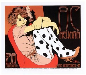 Chuck Sperry  AC Newman Official 2009 Mini Concert Poster San Francisco, CA Lady