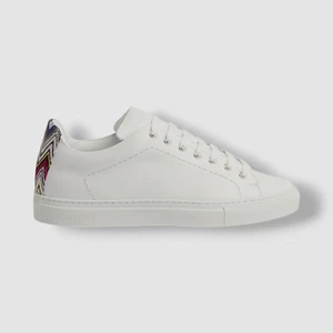 Missoni Men's White Lace-up Leather Low-Top Sneakers Shoes Size 41 - Picture 1 of 6