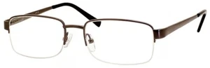 ENHANCE EN3777 MEN'S SEMI-RIMLESS EYEGLASSES 55-17-145 BROWN WITH SOFT CASE - Picture 1 of 1