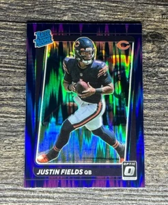 2021 Panini Donruss Optic - Rated Rookie Purple Shock Prizm  Justin Fields (RC) - Picture 1 of 4